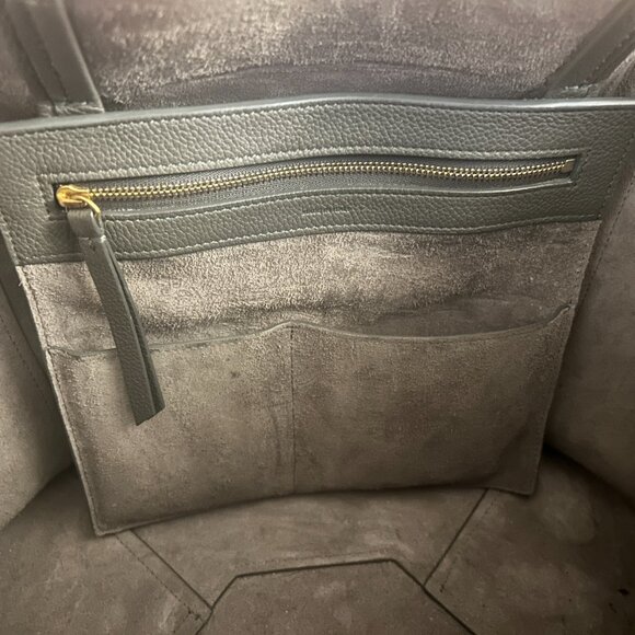 Celine - SMALL CABAS PHANTOM IN SOFT GRAINED CALFSKIN - Slate Gray - Picture 4 of 10